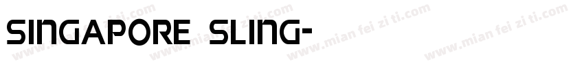 Singapore Sling字体转换